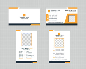 Clean and Professional ID Card with Business Card Vector Template