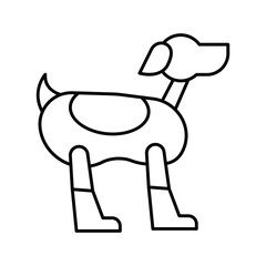 Robot Dog thinline icon , vector, pixel perfect, illustrator file 
