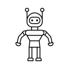 Robot thinline icon , vector, pixel perfect, illustrator file 
