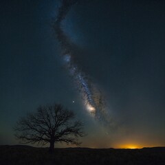 "A single bright Polaris in a completely empty sky, symbolizing guidance and hope."