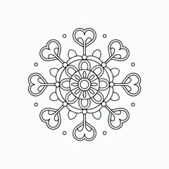mandala ornaments silhouette vector