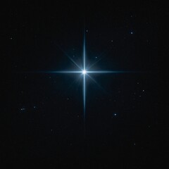 "A minimalist image of Polaris, the lone bright star on a pure black background."