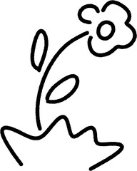 flower line doodle
