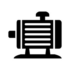 Electric motor icon. Flat style vector illustration editable isolated design.