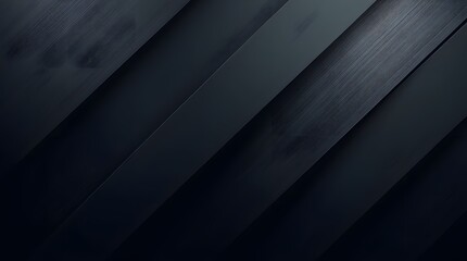 Obraz premium Black dark blue silver white modern abstract background. Geometric shape. Line stripe angle 3d shadow. Gradient. Metal metallic. Brushed matte. Business technology. Wide banner. Panoramic. Minimal