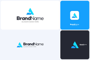 Initial Letter A logo vector design template, Creative modern minimal abstract, Identity sign Symbol, Icon A premium design and logo for future business