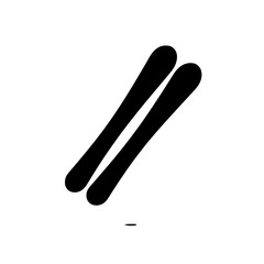 Pair of Skis Icon: A simple yet striking illustration of a pair of skis, perfect for winter sports-related designs and applications.