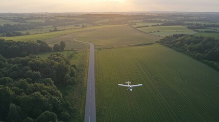 Vibrant Canopy Capturing the Last Rays of Sunset Over Fields