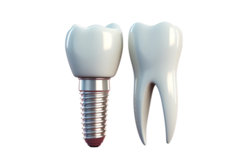 a tooth and implant