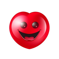 Obraz premium a red heart with a smiling face