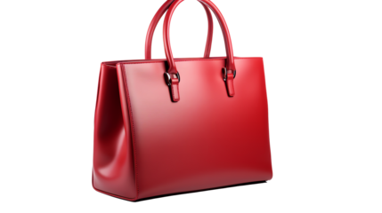 a red purse with handles