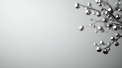 Obraz premium Minimal blurred background silver branches clean design calm vibe