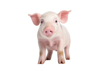 Fototapeta premium a pig standing on a white background