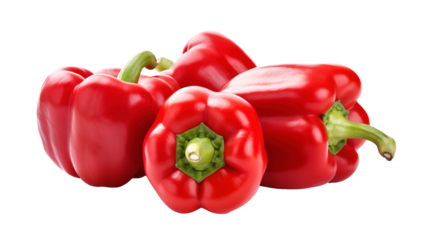 a group of red peppers