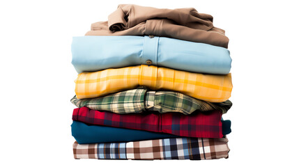 a stack of folded clothes