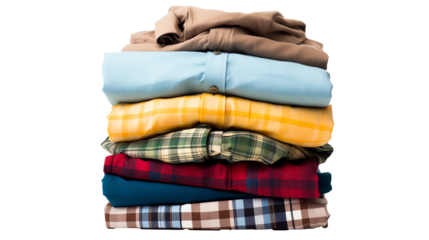 a stack of folded clothes