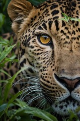 Fototapeta premium close up portrait of a leopard