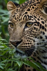 Obraz premium close up portrait of a leopard
