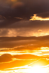 Bright dramatic sky with clouds