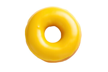 a yellow donut with a hole