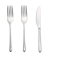 a group of silverware with a fork and spoon