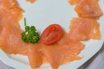 Smoked Salmon Elegant Plating