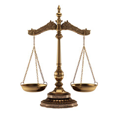 a gold scale with two scales