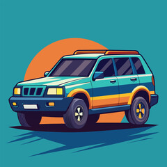 SUV car illustration  vector