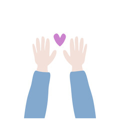 Hand and heart shape , Father's Day