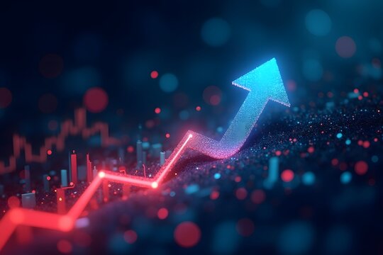 Big data and currency growth stock market business and investment economy