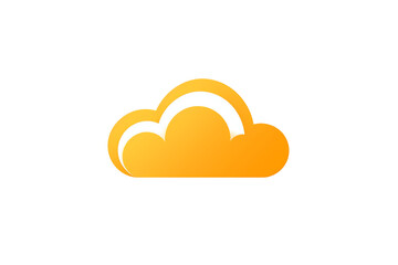 a yellow and white cloud