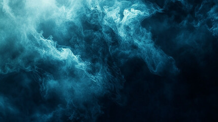 Obraz premium A mysterious deep-sea background with soft blue gradient