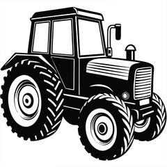 Tractor isolated on white background