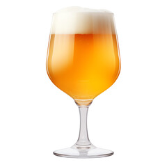 a glass of beer with foam