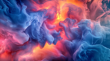Fototapeta premium Explore the vibrant waves of colorful digital art in stunning abstract landscapes digital art showcases captivating colors and smooth textures 