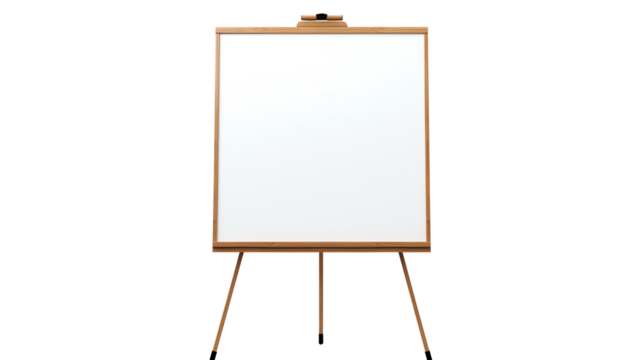 a white board on a tripod
