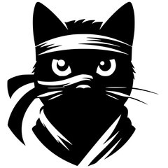 Cat ninja silhouette © Breck