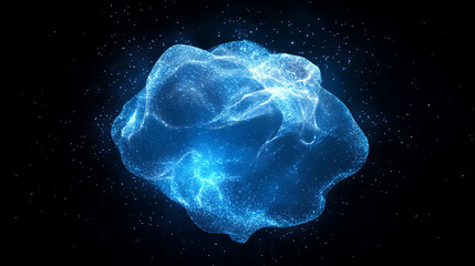 Abstract blue silk fabric draped elegantly on black background Dark Gradient with Glowing Lights on Grainy Background - Abstract Poster or Banner Backdrop in White, Teal Blue, and Black 