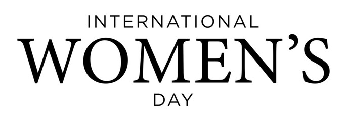 International Women's Day black vector brush calligraphy banner, #AccelerateAction, IWD 2025