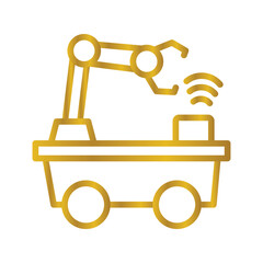 Mobile Robot Gradient icon , vector, pixel perfect, illustrator file 
