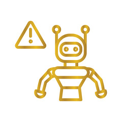 Robot Error Gradient icon , vector, pixel perfect, illustrator file 
