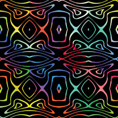 Bright abstract geometric seamless pattern in graffiti style. Quality vector illustration for your design (23).eps