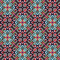 Bright abstract geometric seamless pattern in graffiti style. Quality vector illustration for your design (31).eps