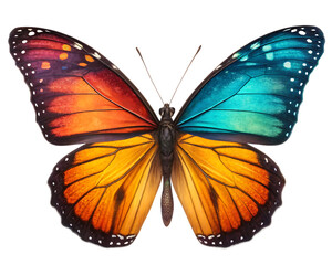 Obraz premium 3d butterfly isolated on white transparent PNG background 
