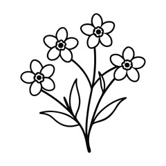 cluster of forget me nots