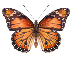Obraz premium 3d butterfly isolated on white transparent PNG background 