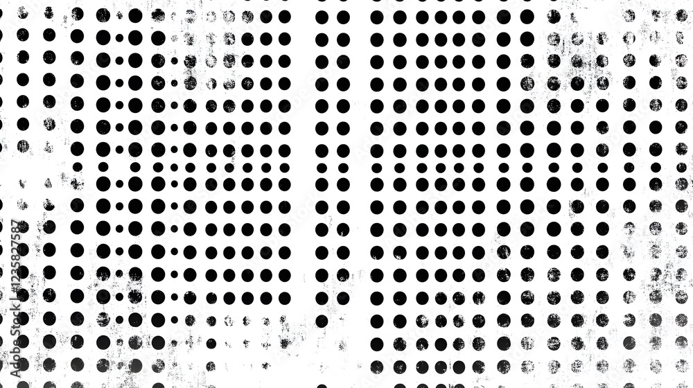 Aufkleber abstract geometric dot pattern minimalist monochrome background