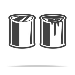 Paint can icon transparent vector isolated