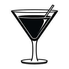 cocktail glass with cocktail
