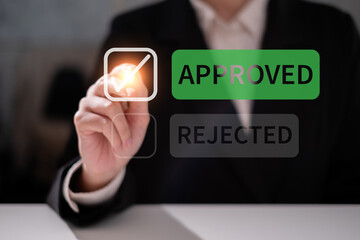 Professional entrepreneur businessman point select approved deal success achievement agreement concept